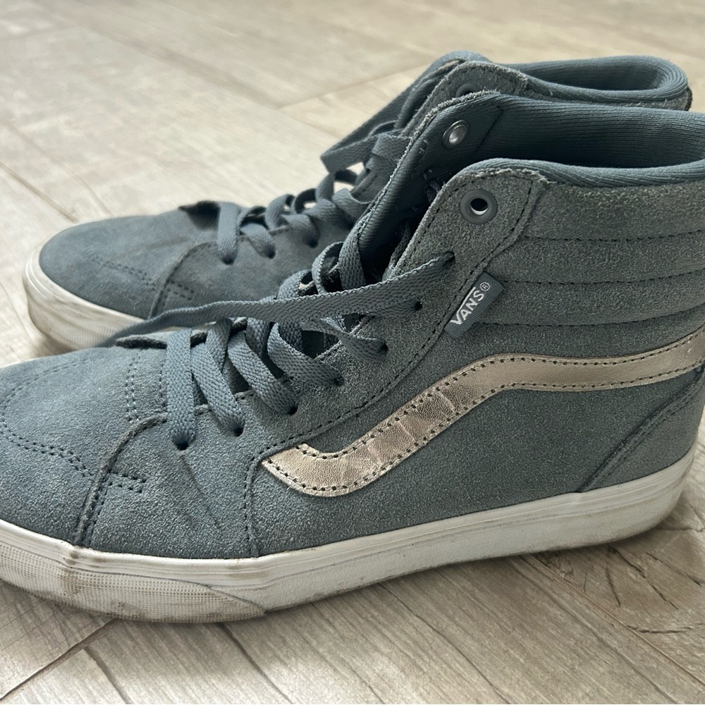 Vans Steel Blue High-Top Sneakers